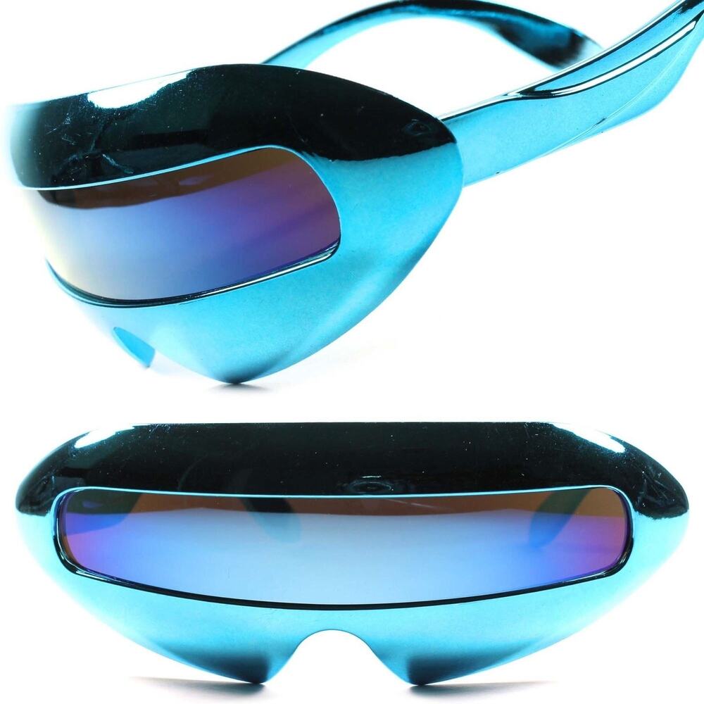Unique Alien Space Robot Party Rave Costume Futuristic Novelty Sunglasses